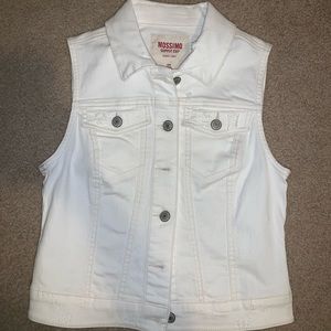Mossimo White Sleeveless Denim Jacket